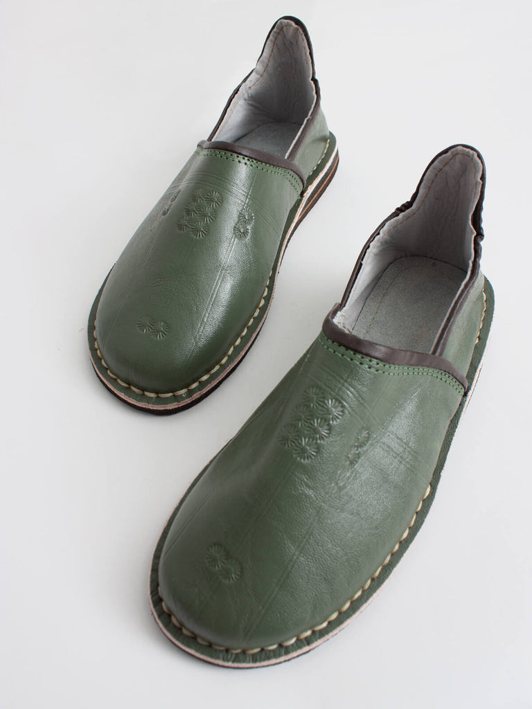 Bohemia-design-Berber-Babouche-Leather-Slippers-Olive