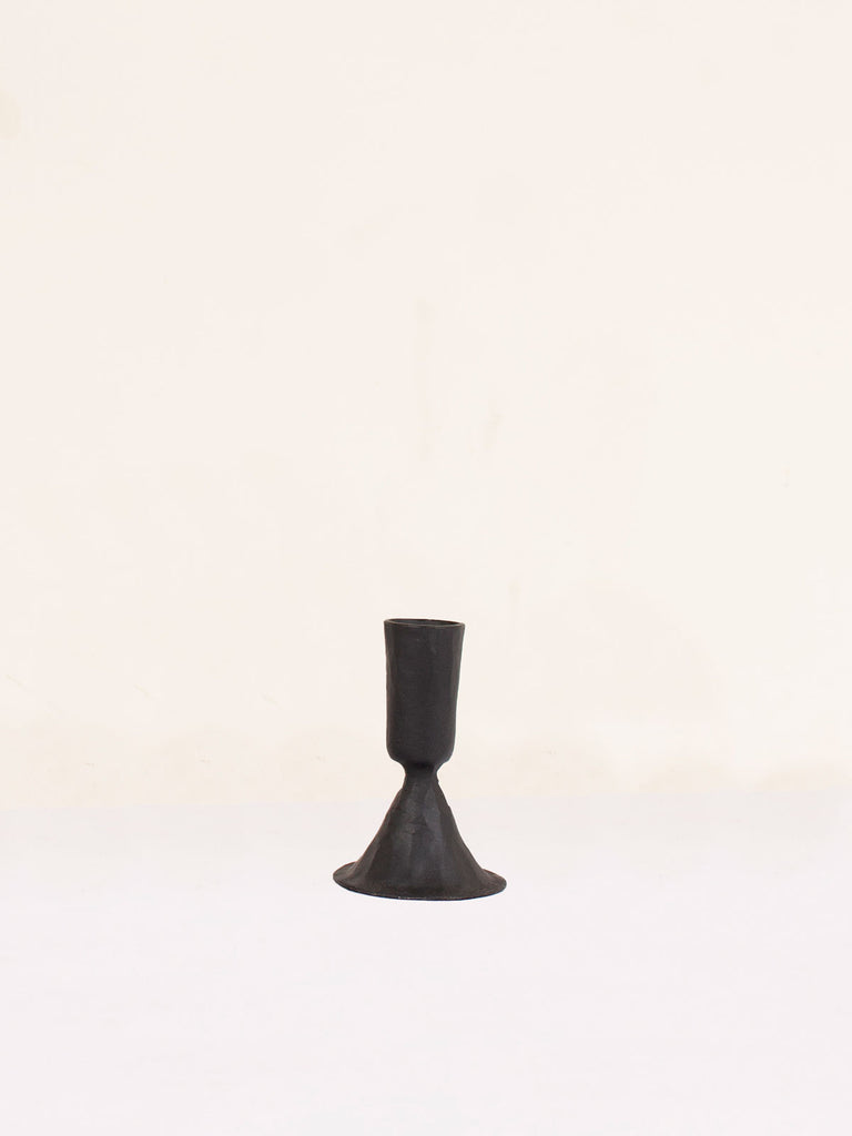 Small black metal Austen candleholder by Bohemia Design