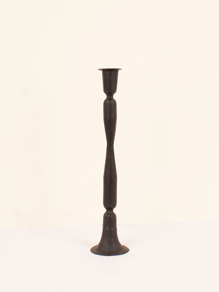 Large black iron Bronte candleholder by Bohemia Design