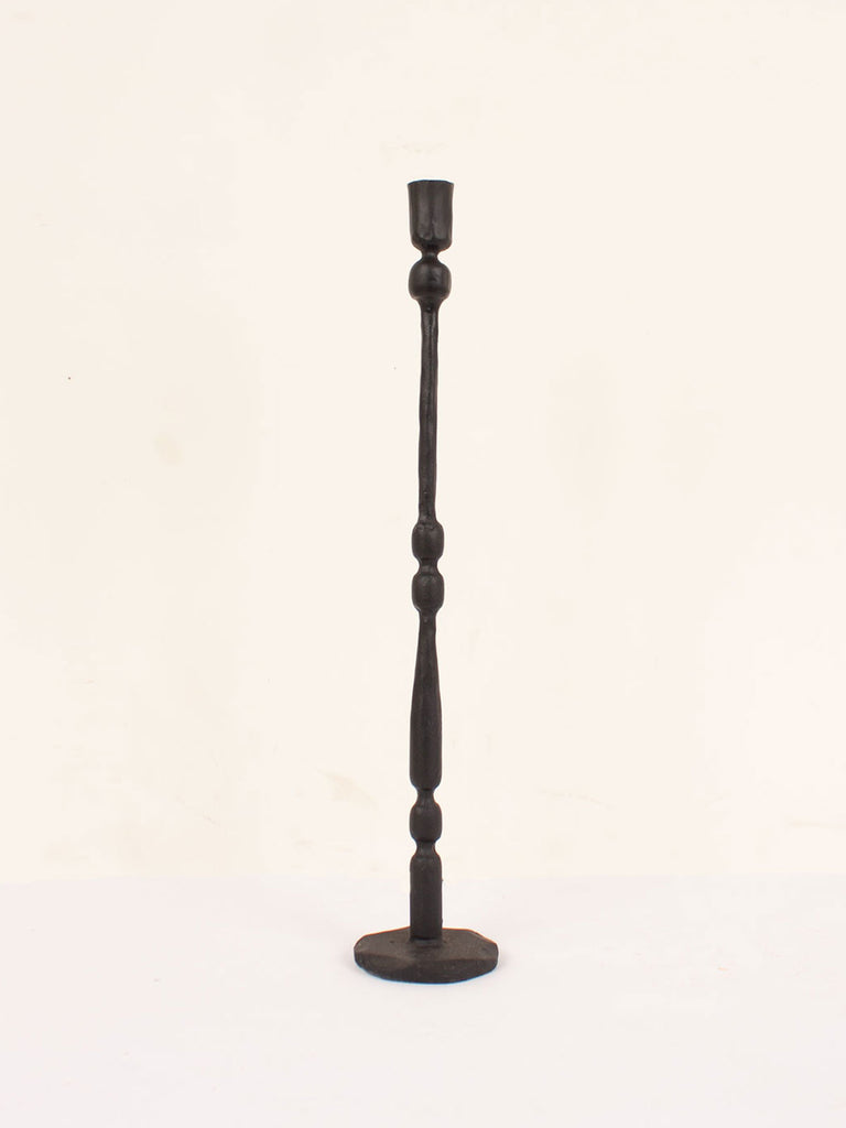 Large black iron Eliot candleholder by Bohemia Design
