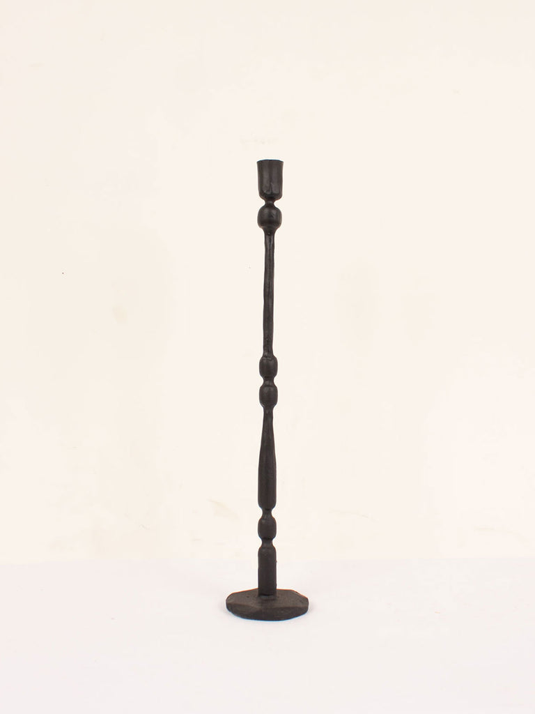 Medium black iron Eliot candleholder by Bohemia Design