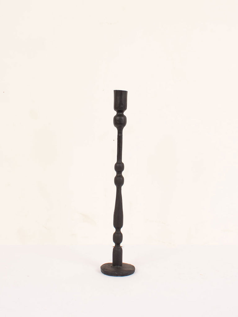 Small black iron Eliot candleholder by Bohemia Design