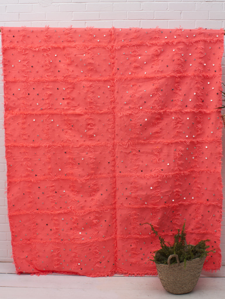 Handira Blanket, Coral - Bohemia Design