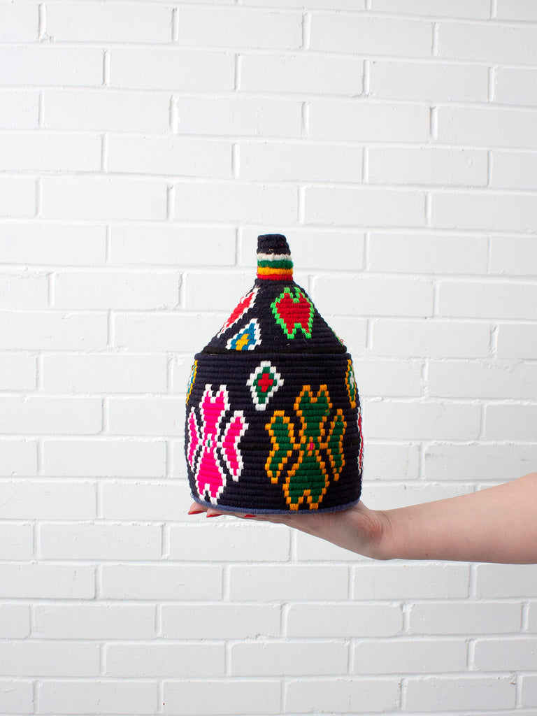 Moroccan wool storage pot by Bohemia Design