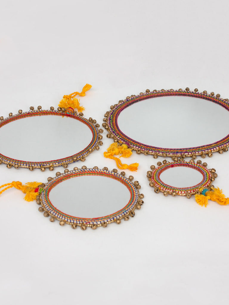 Boho Beaded Mirrors, Brass | Bohemia Design