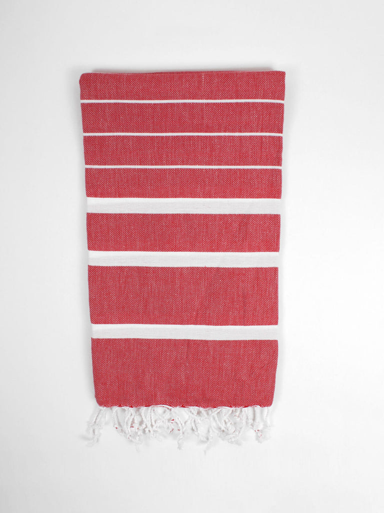 Ibiza Summer Hammam Towel, Lipstick Red - Bohemia Design