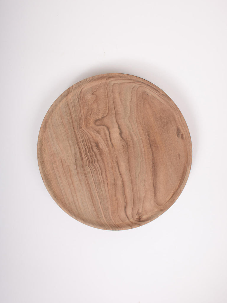 Medium Handmade Walnut Wood Plate