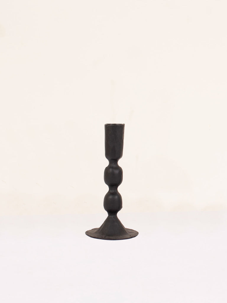 Large black metal Austen candleholder by Bohemia Design