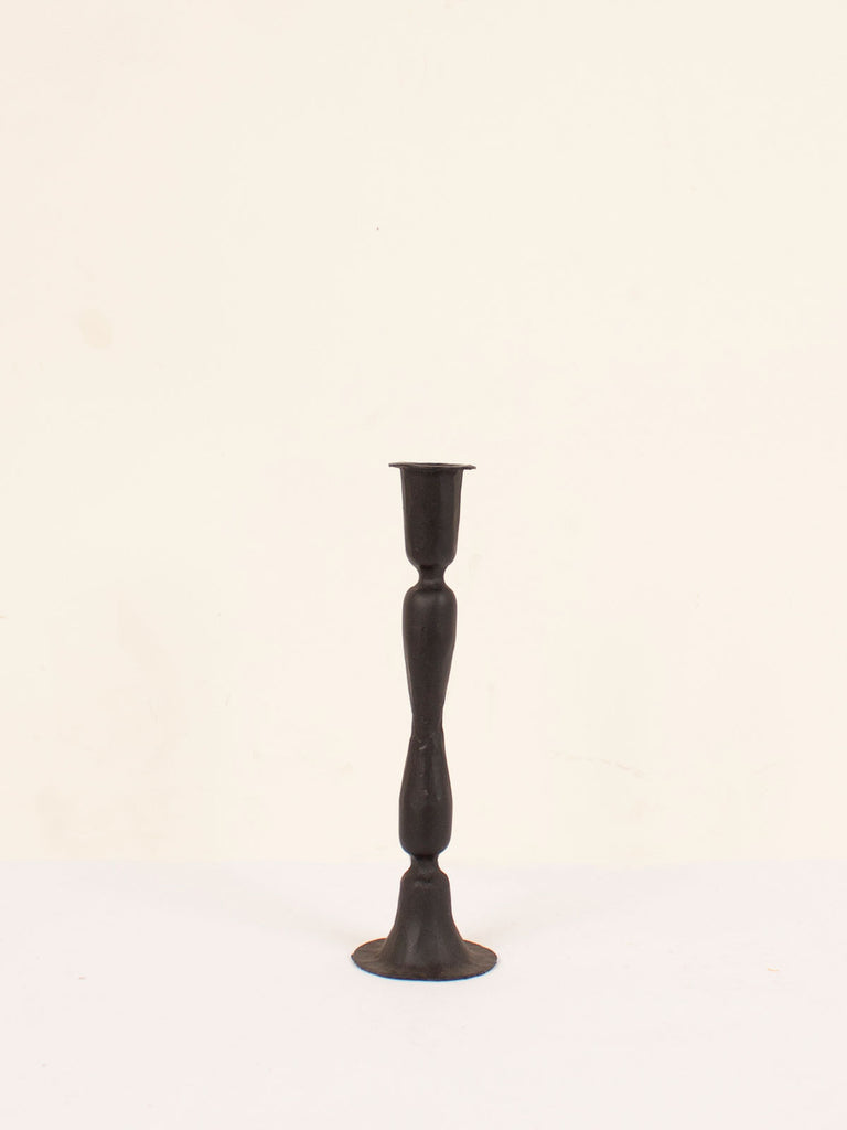 Small black iron Bronte candleholder by Bohemia Design