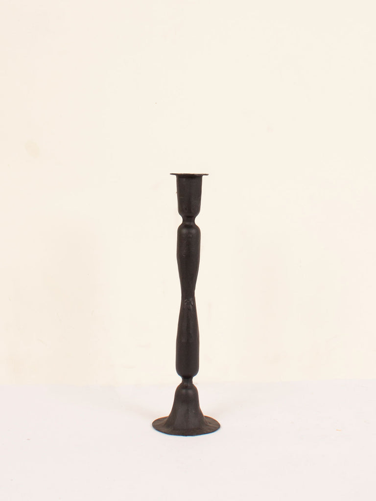 Medium black iron Bronte candleholder by Bohemia Design