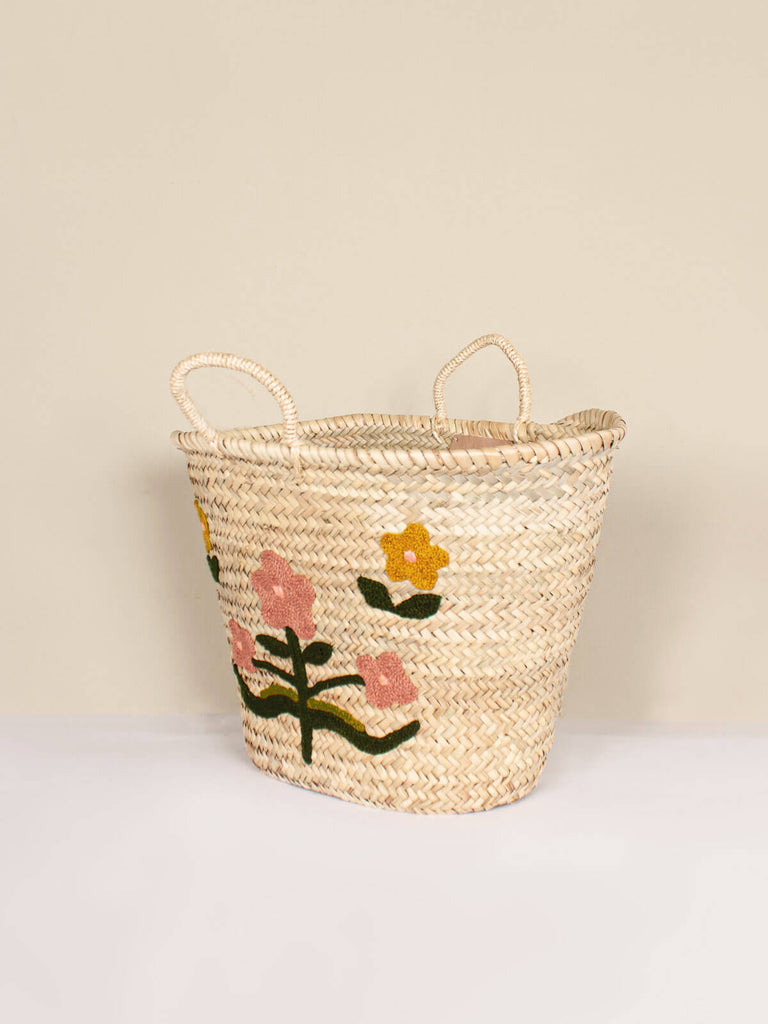 Bohemia Design Hand Embroidered Basket Posy