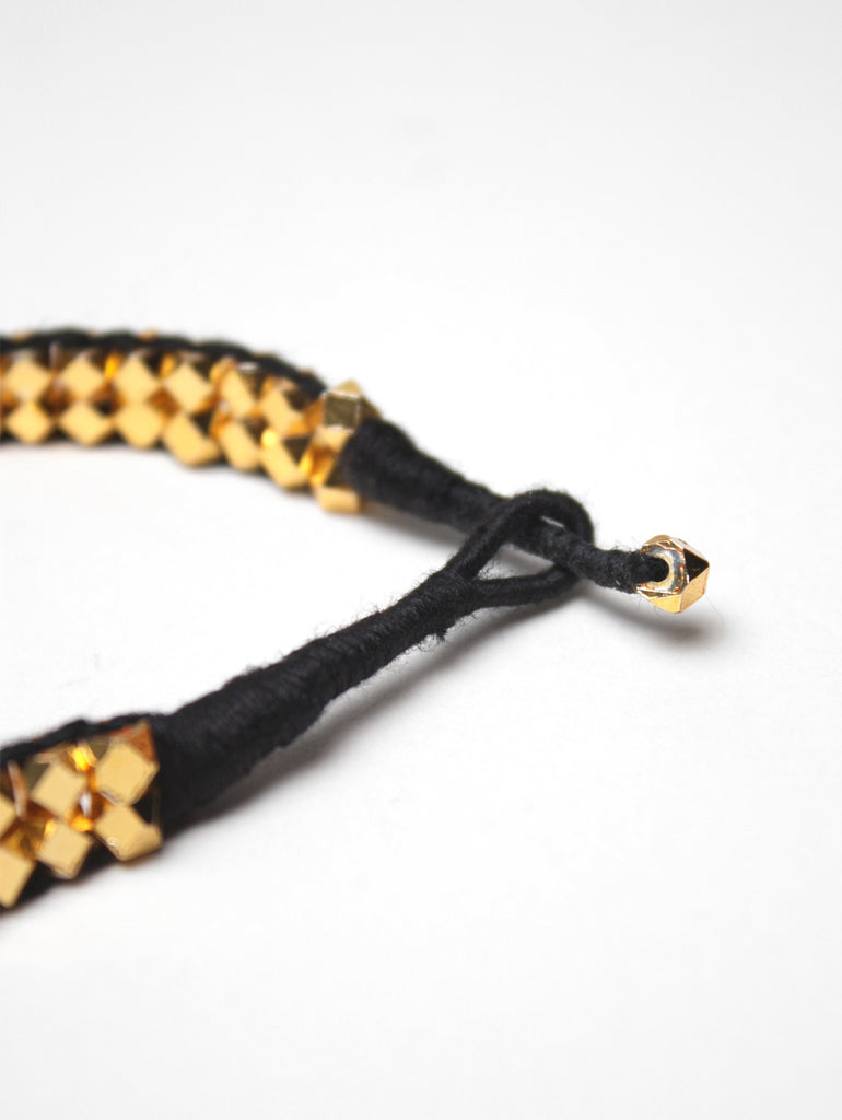 Aurora Gold Bracelet, Black - Bohemia Design