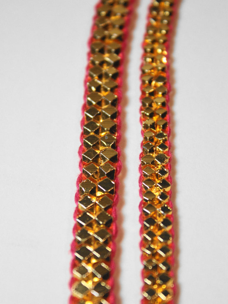 Aurora Gold Bracelet, Fuchsia - Bohemia Design