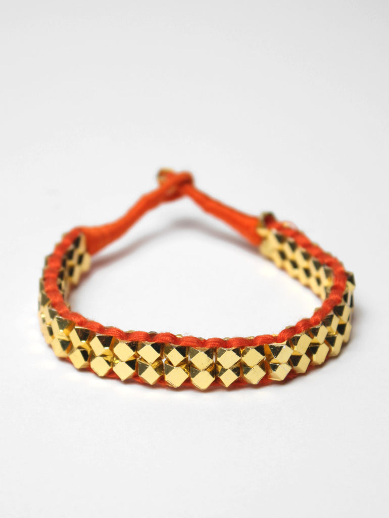 Aurora Gold Bracelet, Orange - Bohemia Design