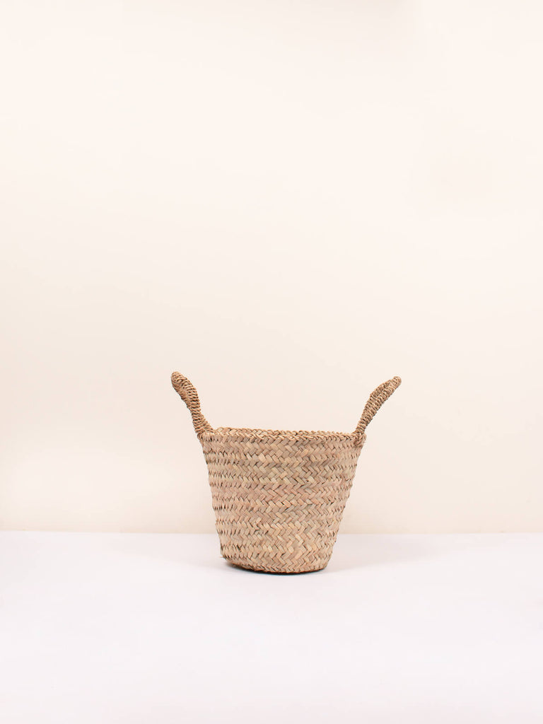 Small natural handwoven Beldi Basket bag by Bohemia Design