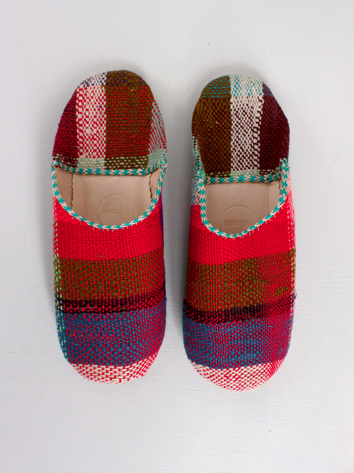 Moroccan Boujad Basic Babouche Slippers, Cosy Weave