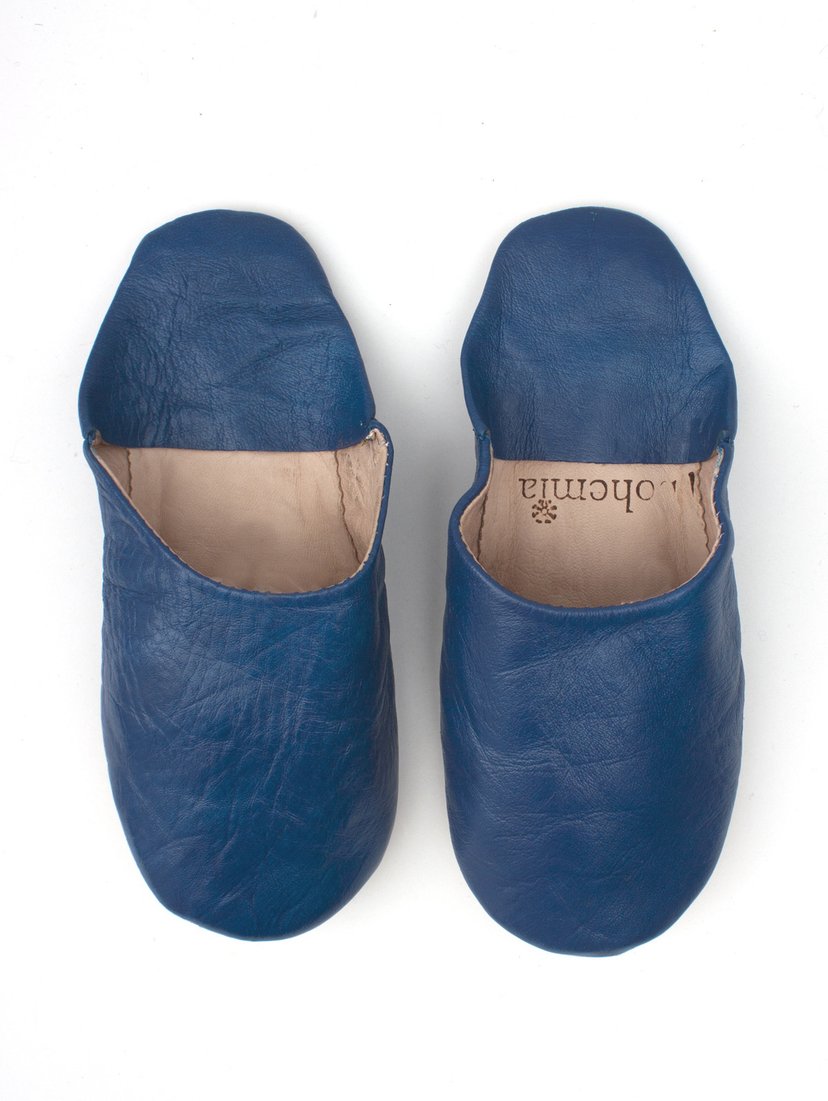 Moroccan Basic Babouche Slippers - Seconds, Small (Assorted Colours)