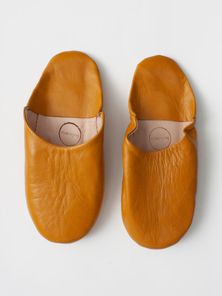Moroccan Basic Babouche Slippers Slight Seconds, Small (Assorted Colours) - Bohemia Design