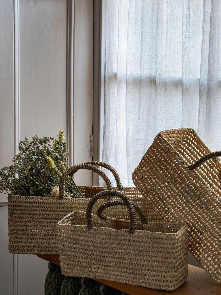 Bohemia Design Long Open Weave Storage Basket