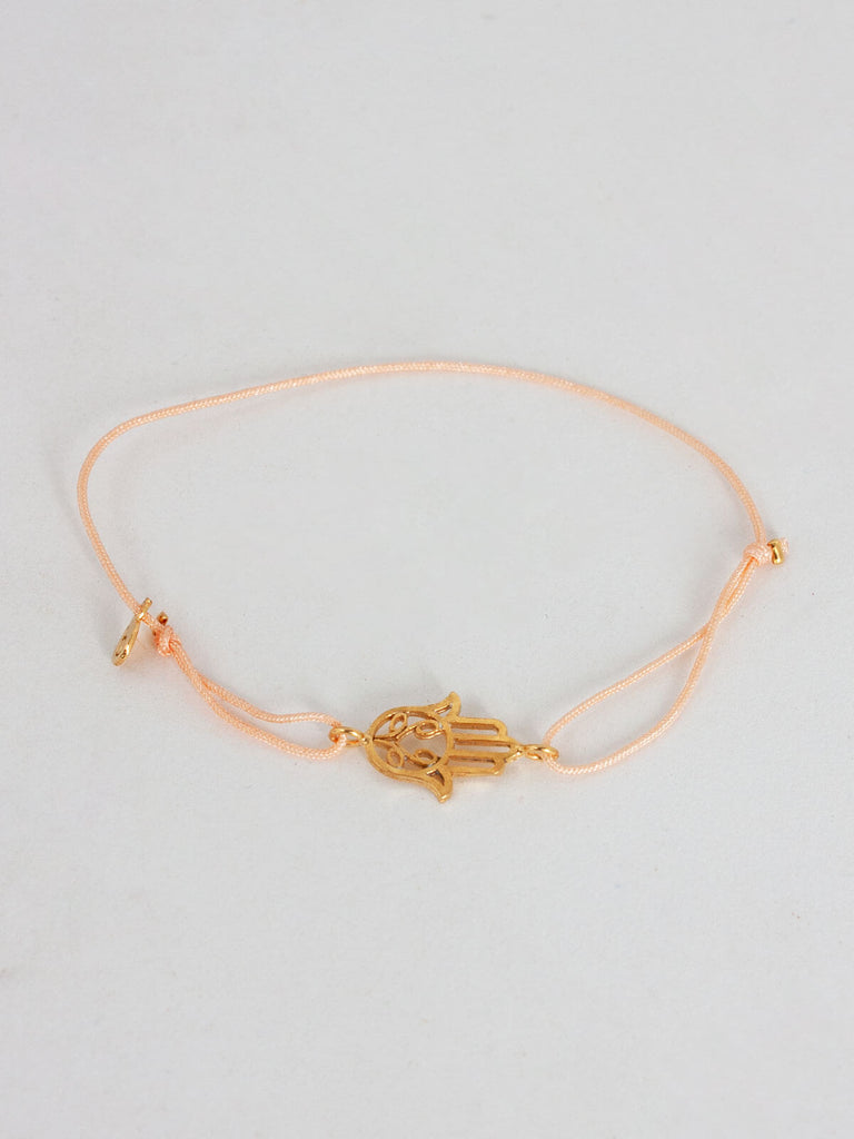 Gold Hamsa Bracelets Soft Pink - Bohemia Design