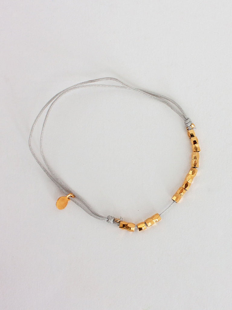 Gold Nugget Bracelets Grey - Bohemia Design