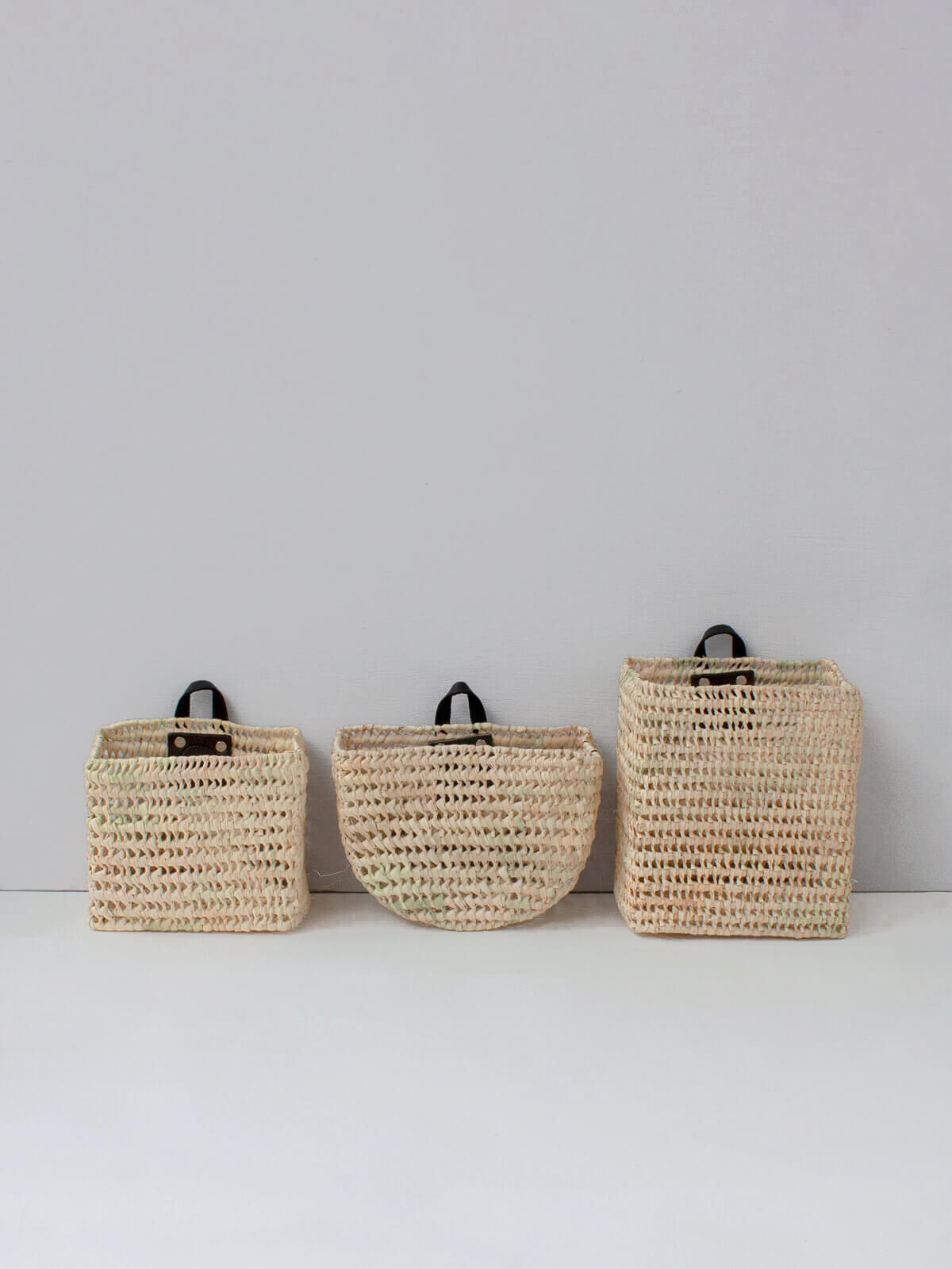 Mini Wall Baskets, Black, Set of 3