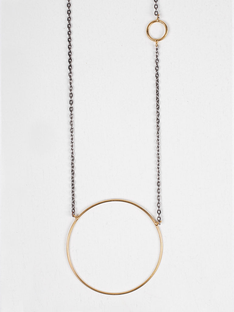 Gold Juno Necklaces with Oxidised Chain - Bohemia Design