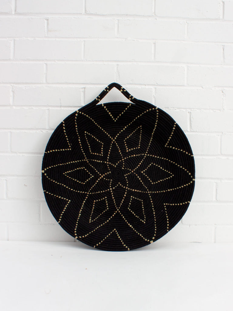 Moroccan Wool Plates, Black - Bohemia Design