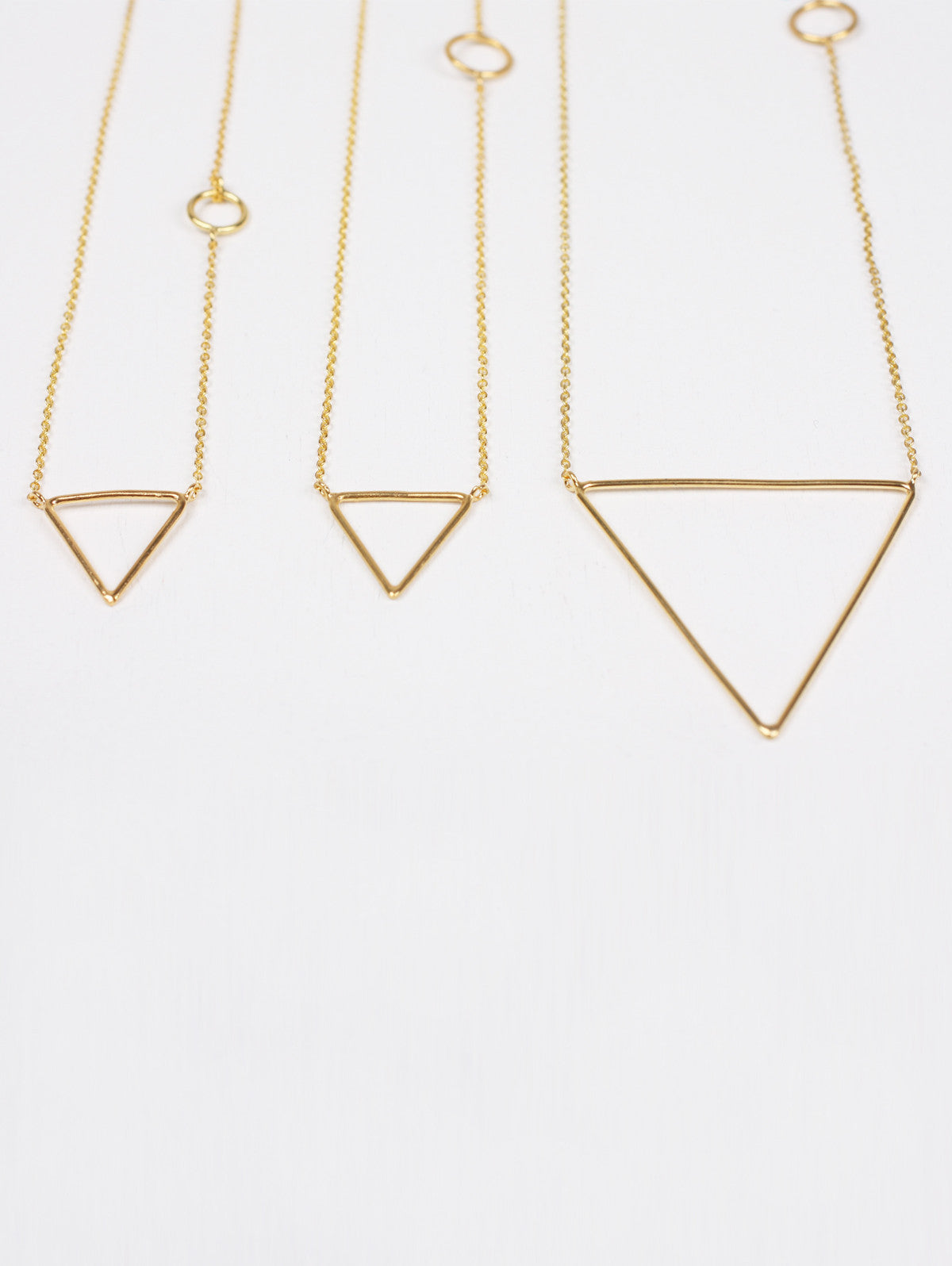 Gold Pyramid Necklaces