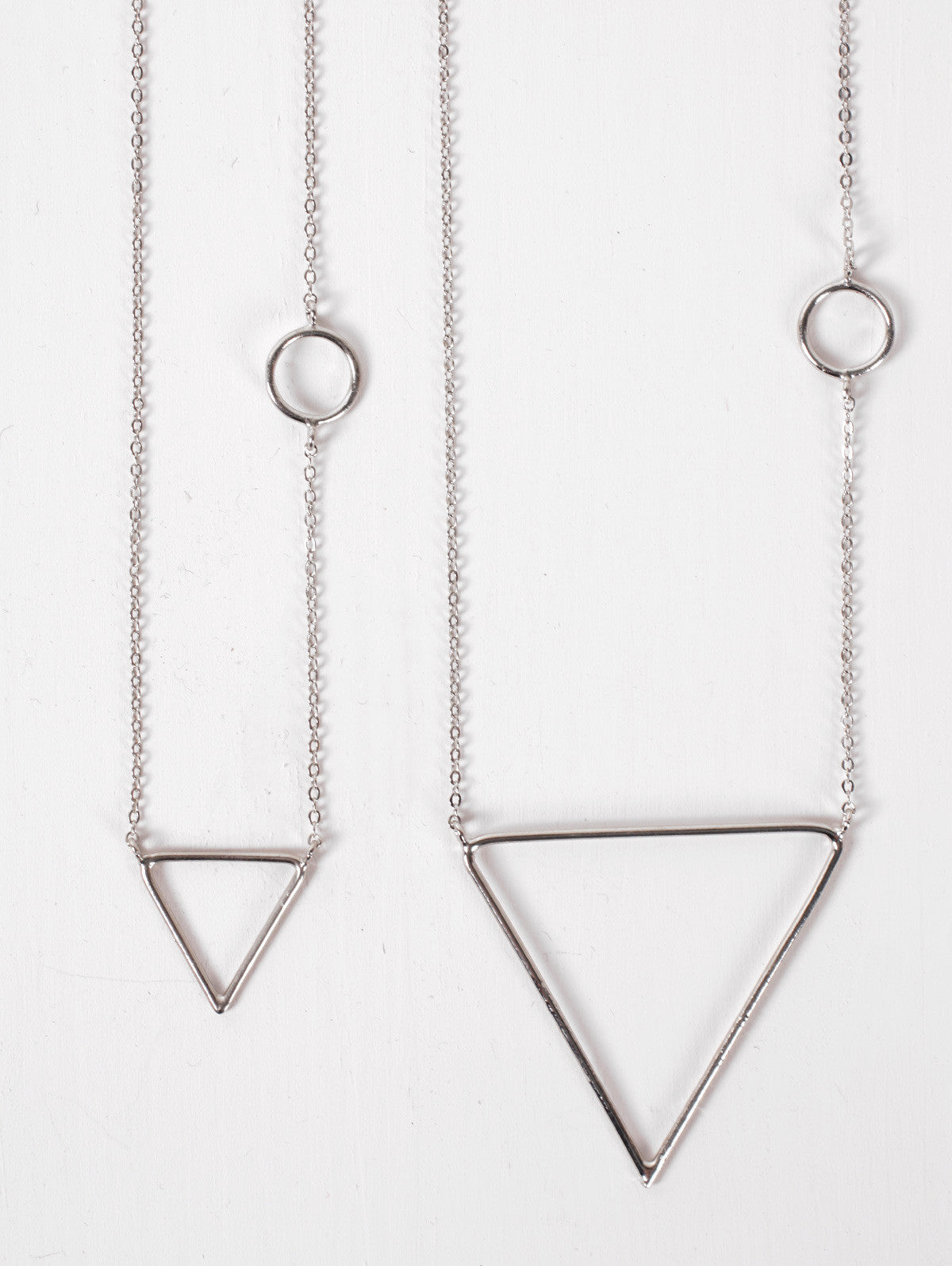 Silver Pyramid Necklaces
