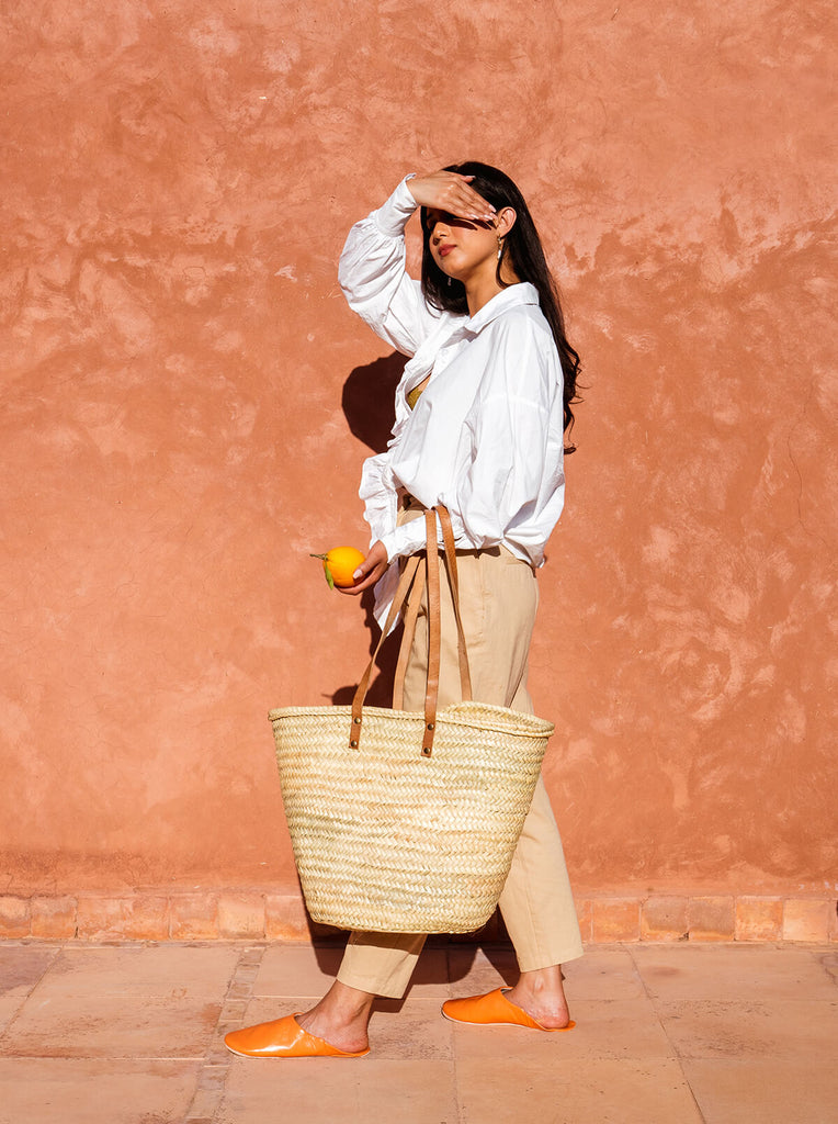 Bohemia-design-Valencia-shopper-Morrocan-basket-modeled-with-oranges