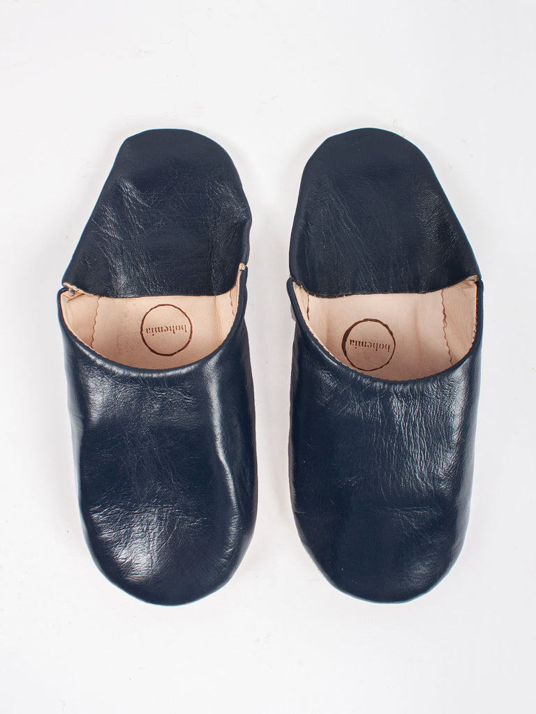 Bohemia Design mens Moroccan babouche slippers in indigo leather