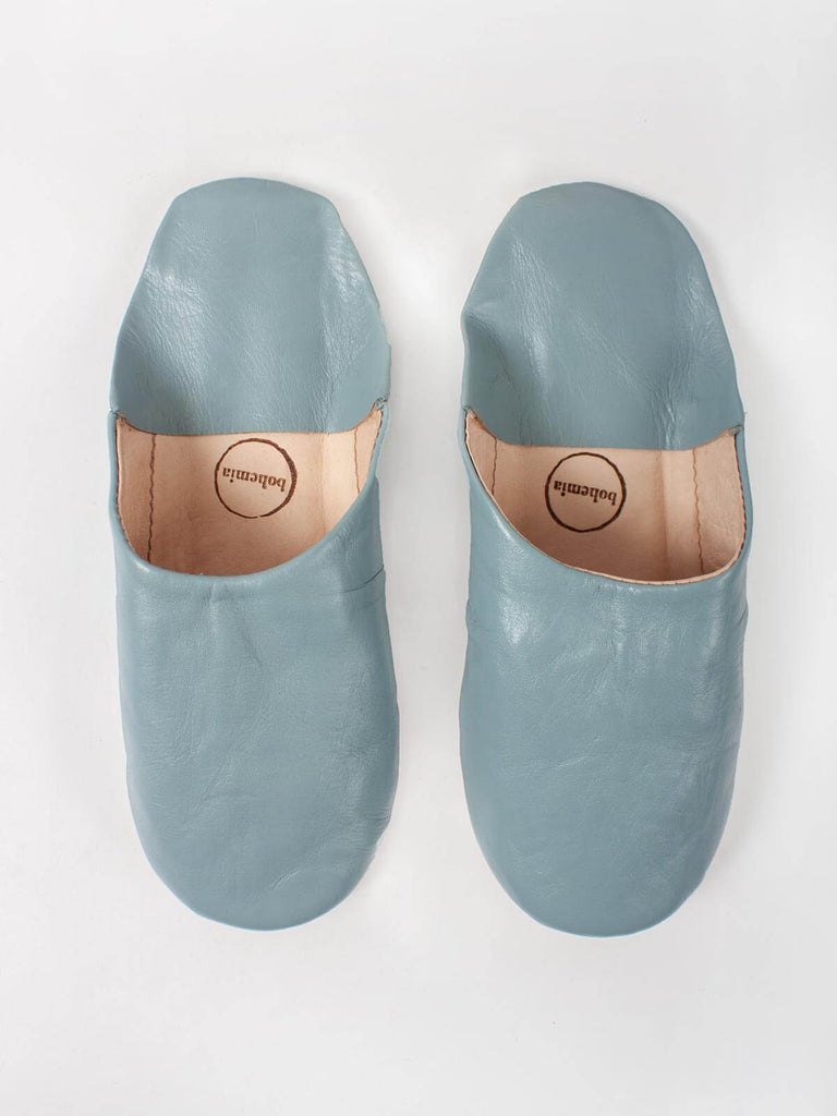 Bohemia design mens Moroccan babouche slippers in grey leather