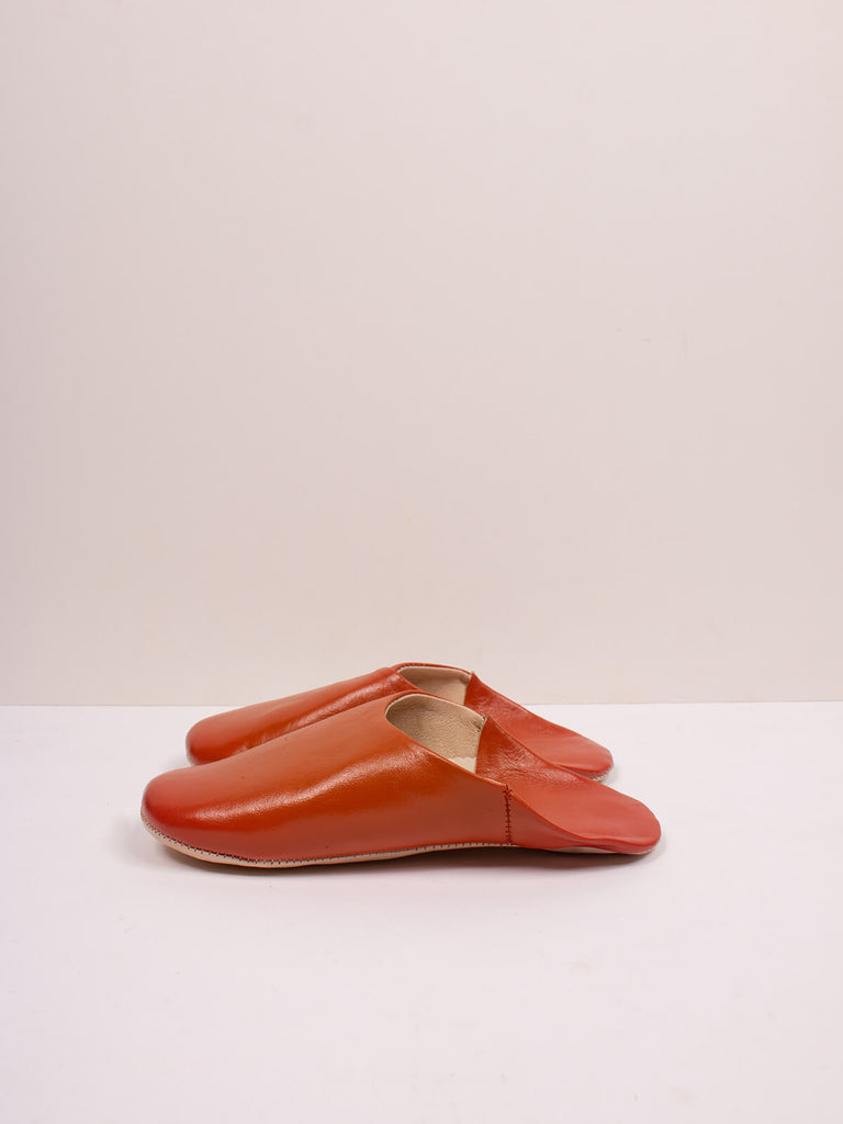 Bohemia design burnt orange Moroccan babouche slippers