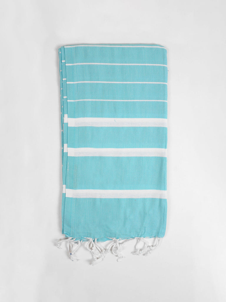 Ibiza Summer Hammam Towel, Aqua - Bohemia Design