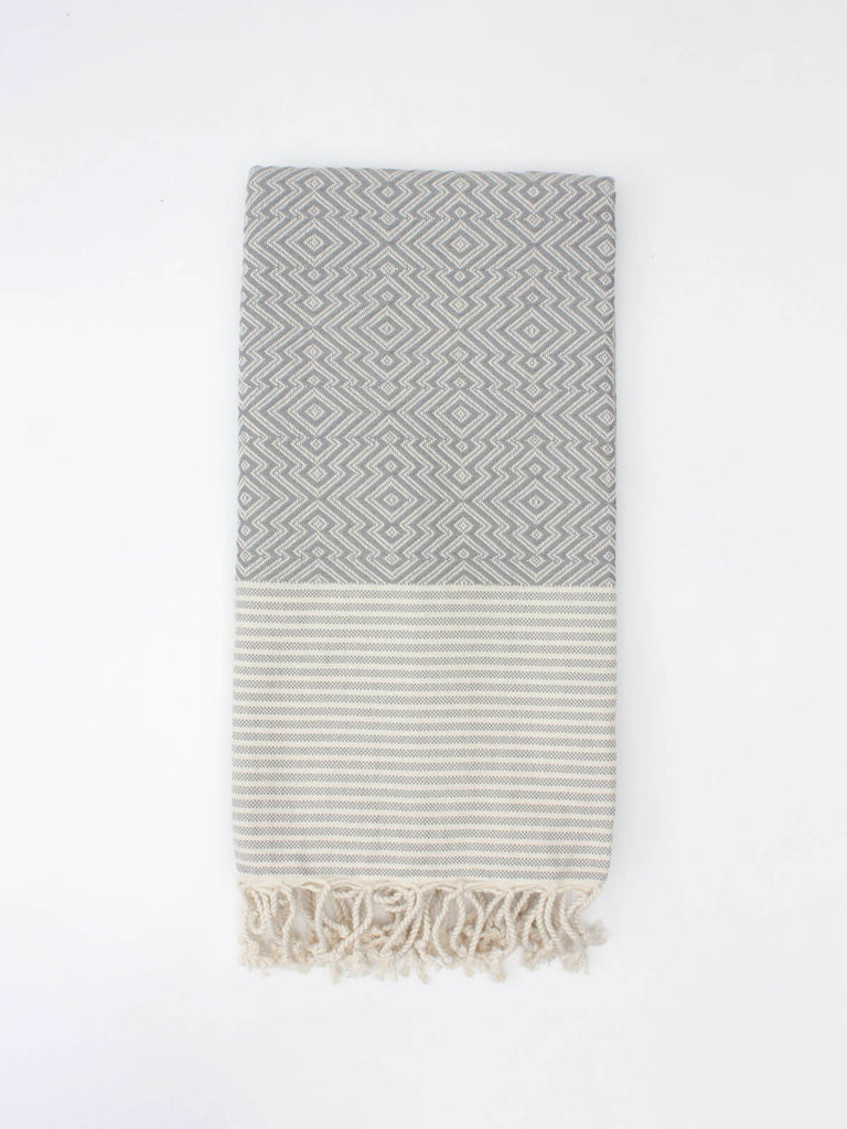 Inca Hammam Towel, Grey - Bohemia Design