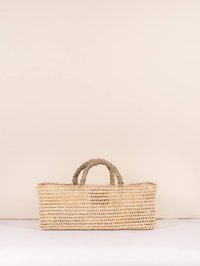 Medium long open weave storage basket by Bohemia Design
