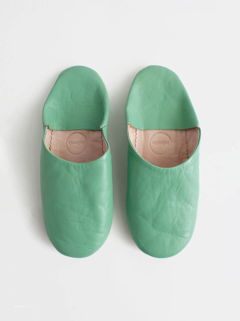 Moroccan Babouche Slippers Spearmint