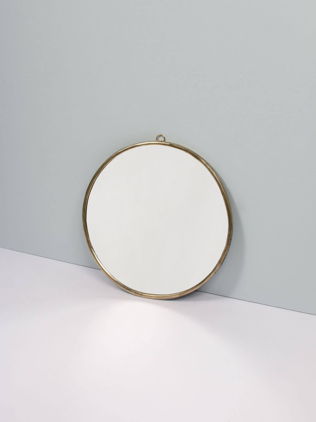 Moroccan Brass Frame Mirror, Round