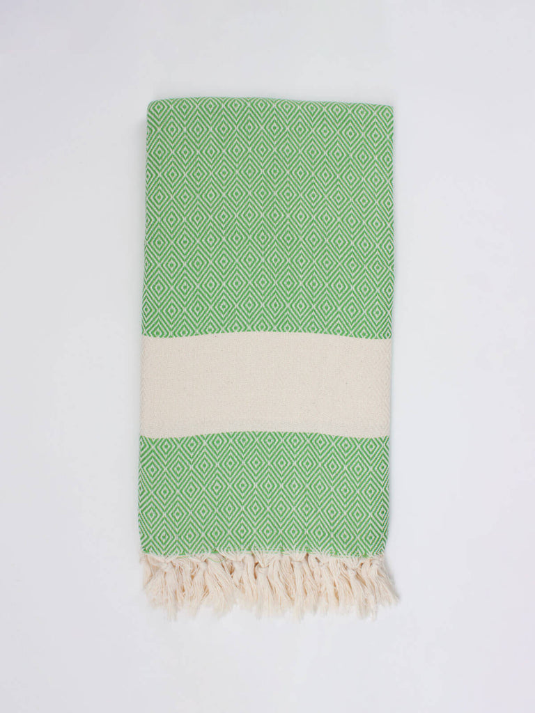Nordic Hammam Towel, Green - Bohemia Design