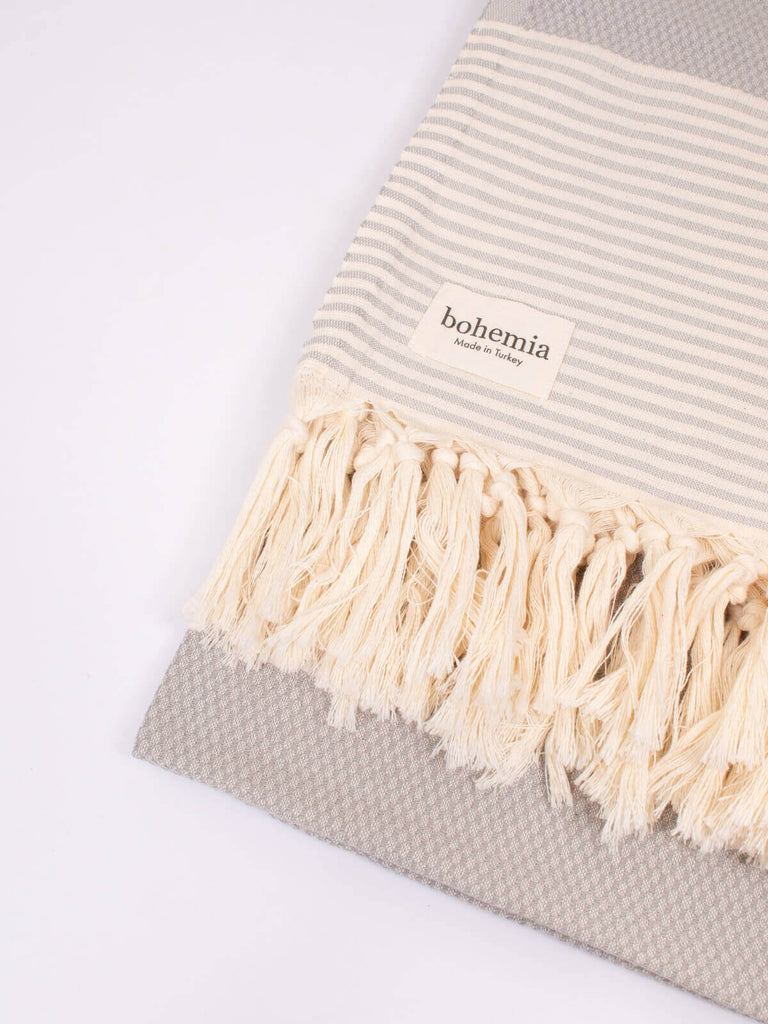 Bohemia Design Amalfi Hammam Towel Pearl Grey