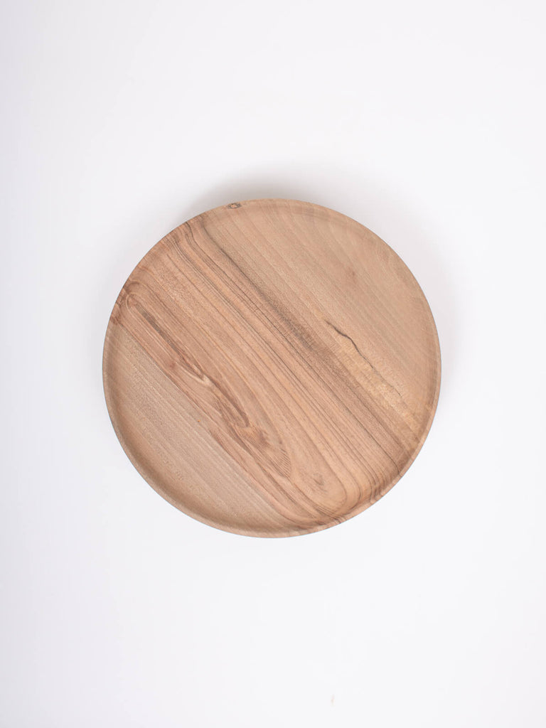Small handmade Walnut Wood Plate by Bohemia Design