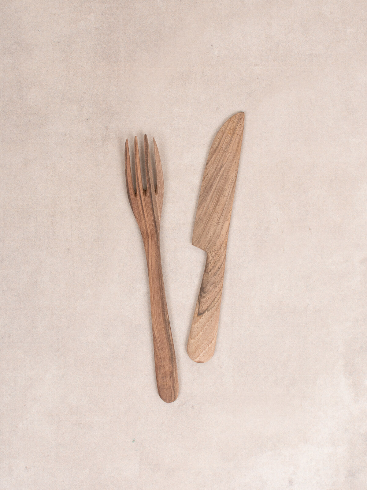 Walnut Wood Knife and Fork Set