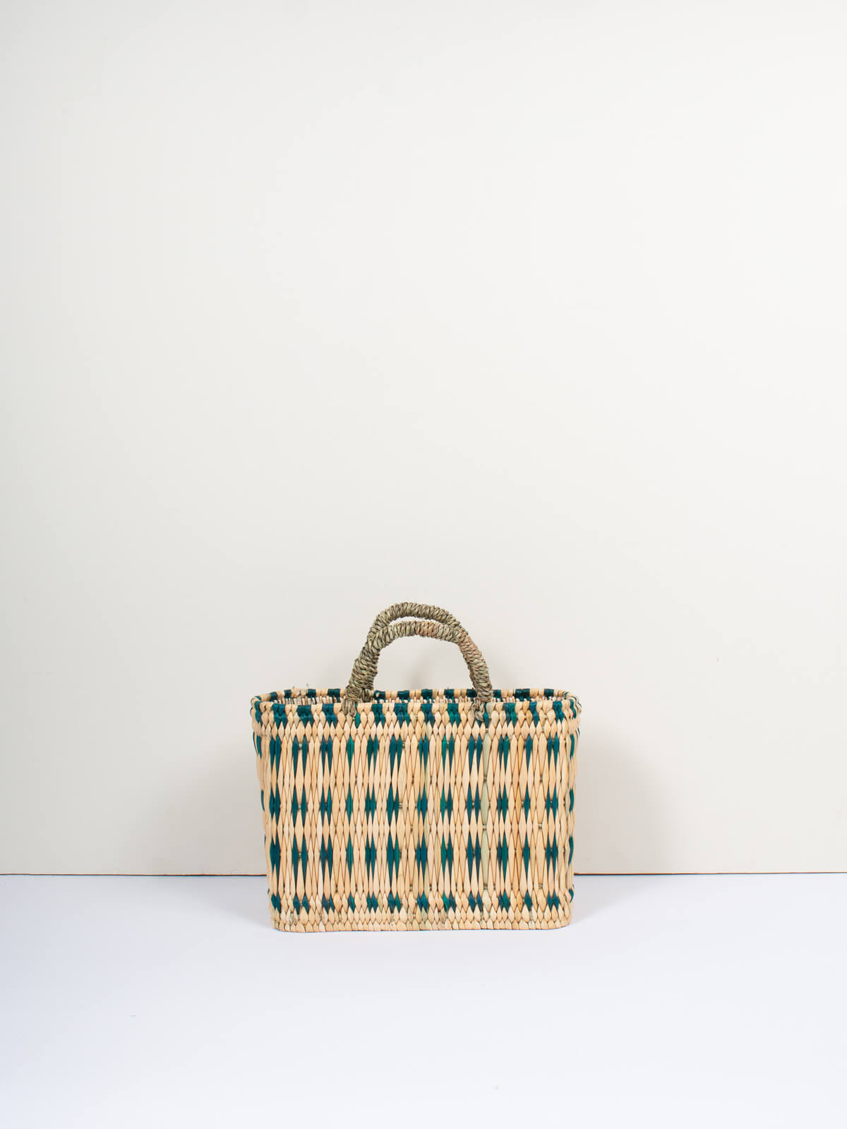 Woven Reed Basket, Green
