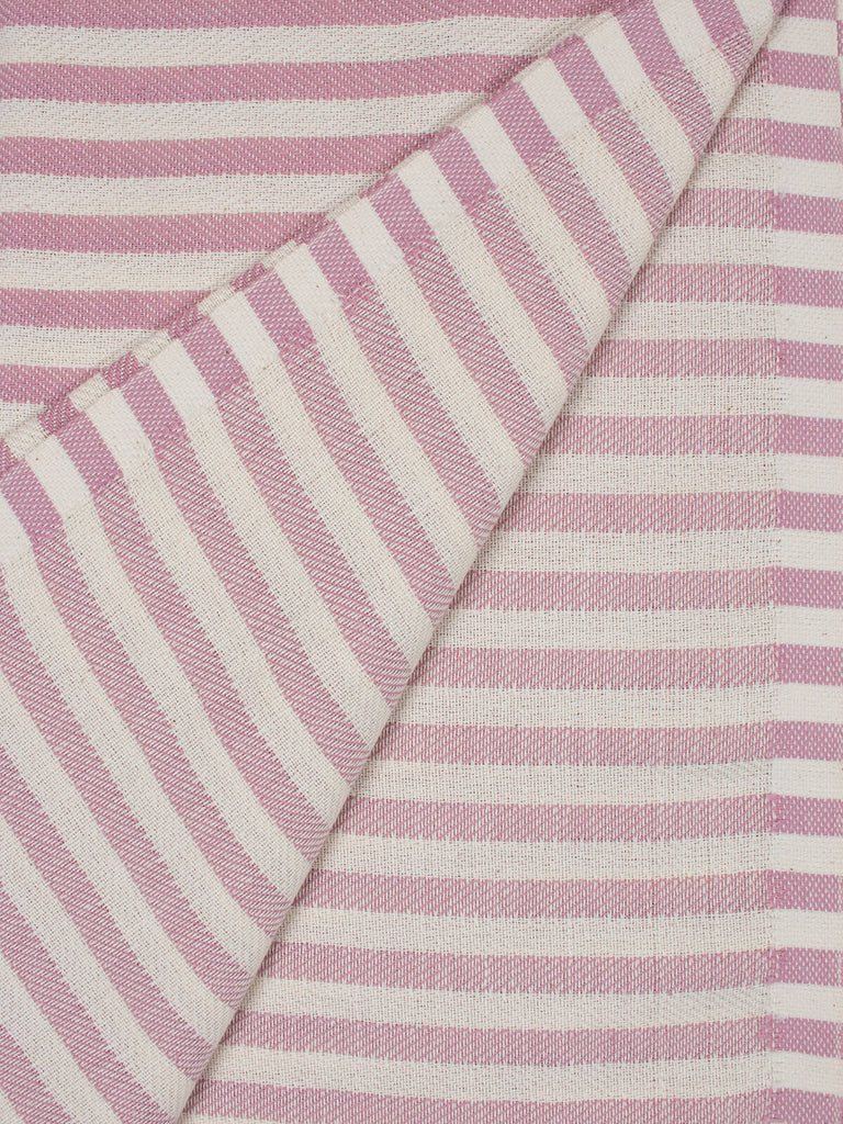 Striped Sorrento Hammam Towel in vintage pink stripe by Bohemia Design